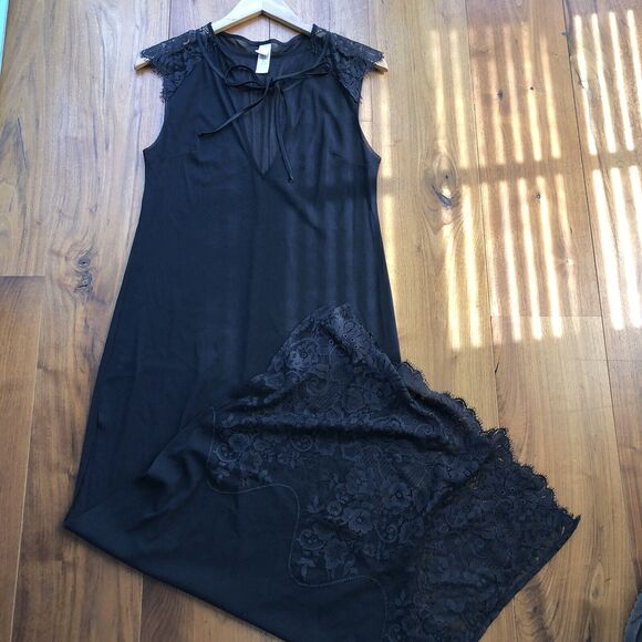 We Are HAH Hot As Hell Geisha Gone Wild Black Maxi Slip Dress Size M - Picture 3 of 13
